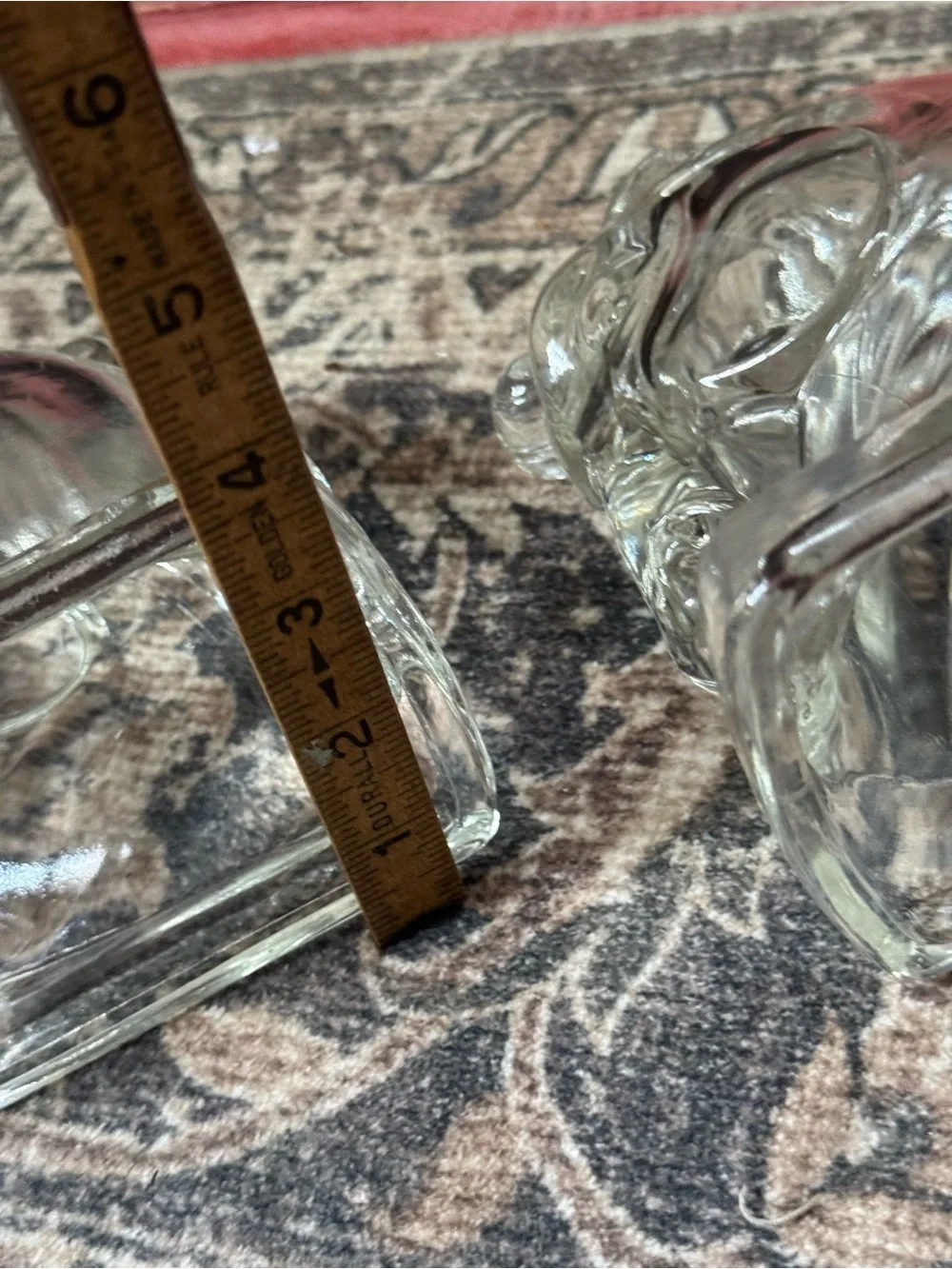 Vintage Clear Glass Horse Head Bookends | Equestrian Decor Set of 2